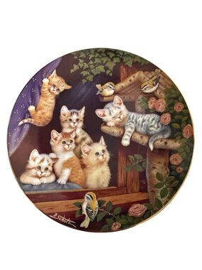Bradford Exchange Kitten Capers Frisky Felines Collector Plate Jürgen Scholz